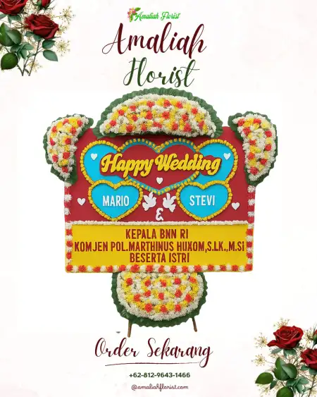 Papan Bunga Pernikahan Lamper Kidul